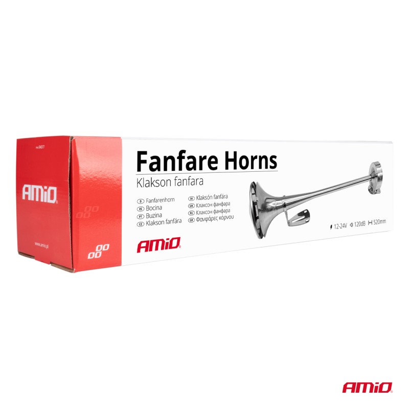 ΚΟΡΝΑ ΠΝΕΥΜΑΤΙΚΗ ΜΟΝΗ 12/24V 115dB HIGH TONE ΜΗΚΟΣ:520mm ΧΡΩΜΙΟ ΑΜΙΟ - 1 ΤΕΜ. - Amio - 04077/AM ΚΟΡΝΑ ΠΝΕΥΜΑΤΙΚΗ ΜΟΝΗ 12/24V 115dB HIGH TONE ΜΗΚΟΣ:520mm ΧΡΩΜΙΟ ΑΜΙΟ - 1 ΤΕΜ. - Amio - 04077/AM