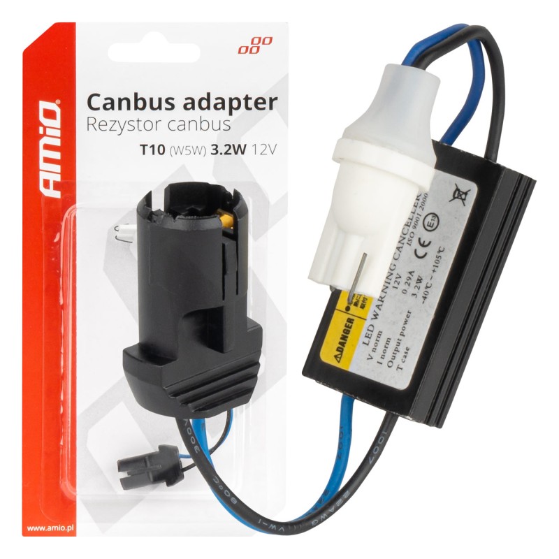 ΑΝΤΙΣΤΑΣΗ ΓΙΑ ΛΑΜΠΑΚΙΑ LED T10 W5W 12V 3.2W AMIO - 1 τεμ. - Amio - 04087/AM ΑΝΤΙΣΤΑΣΗ ΓΙΑ ΛΑΜΠΑΚΙΑ LED T10 W5W 12V 3.2W AMIO - 1 τεμ. - Amio - 04087/AM