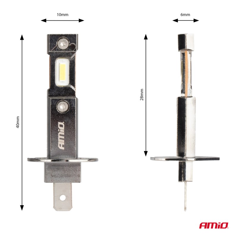 ΛΑΜΠΕΣ LED H1 12V 60W 6.000K 5.600lm +400% CAN-BUS HYBRID SERIES AMIO - 2 τεμ. - Amio - 04112/AM ΛΑΜΠΕΣ LED H1 12V 60W 6.000K 5.600lm +400% CAN-BUS HYBRID SERIES AMIO - 2 τεμ. - Amio - 04112/AM