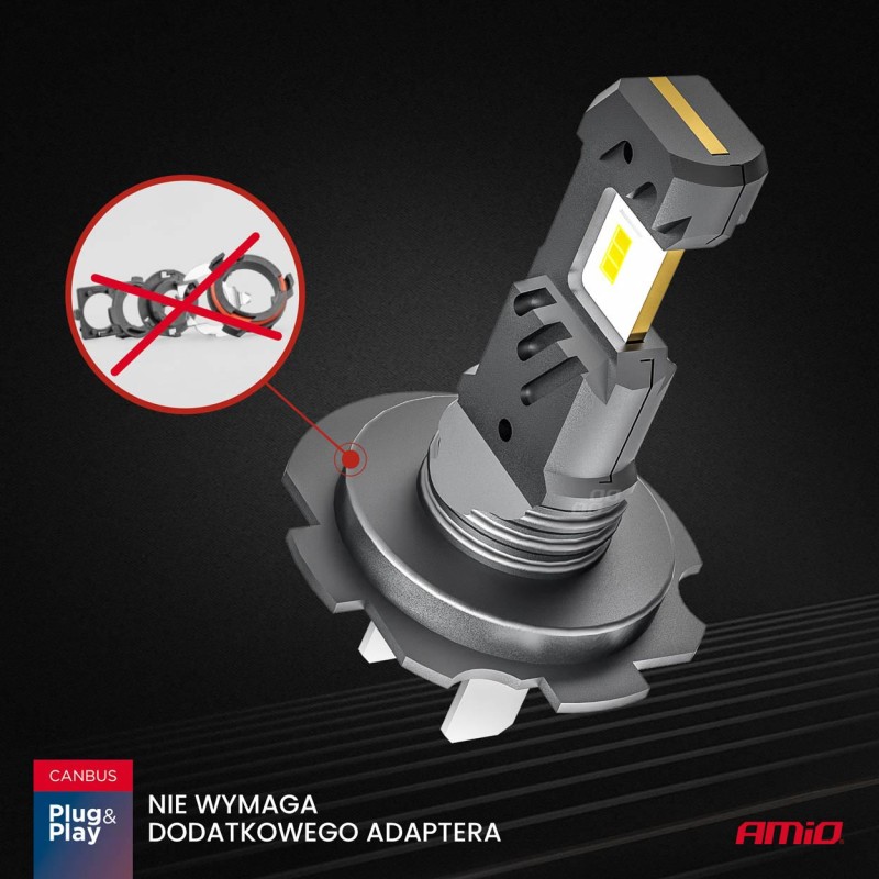 ΛΑΜΠΕΣ LED H7/Η18 12V 60W 6.000K 5.600lm +400% LED CAN-BUS HYBRID SERIES AMIO - 2 ΤΕΜ. - Amio - 04115/AM ΛΑΜΠΕΣ LED H7/Η18 12V 60W 6.000K 5.600lm +400% LED CAN-BUS HYBRID SERIES AMIO - 2 ΤΕΜ. - Amio - 04115/AM
