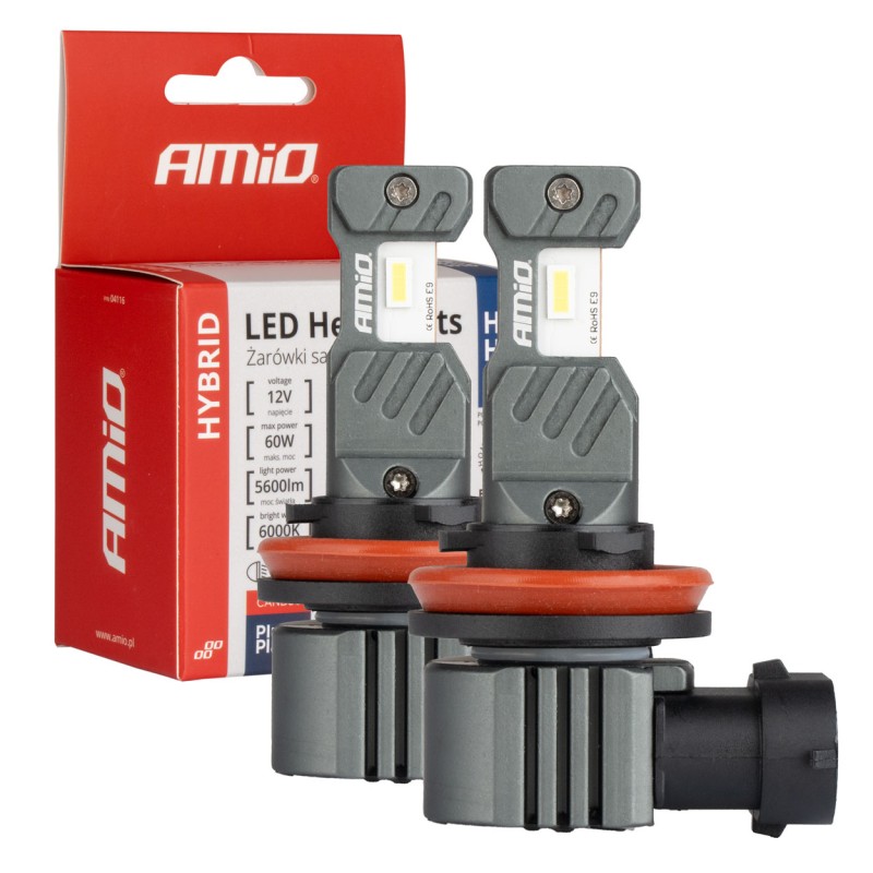 ΛΑΜΠΕΣ LED H8/Η9/Η11/Η16 12V 60W 6.000K 5.600lm +400% LED CAN-BUS HYBRID SERIES AMIO - 2 ΤΕΜ. - Amio - 04116/AM ΛΑΜΠΕΣ LED H8/Η9/Η11/Η16 12V 60W 6.000K 5.600lm +400% LED CAN-BUS HYBRID SERIES AMIO - 2 ΤΕΜ. - Amio - 04116/AM