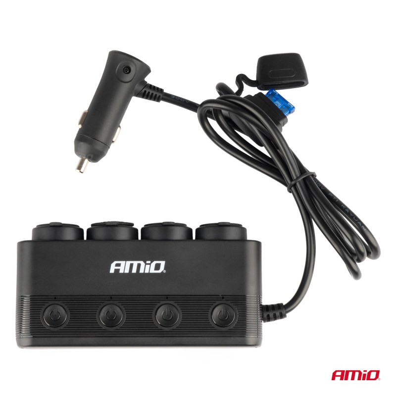 ΑΝΤΑΠΤΟΡΑΣ ΑΝΑΠΤΗΡΑ ΤΕΤΡΑΠΛΟΣ 12/24V 216W MAX ΜΕ 2 ΘΥΡΕΣ USB PD30W/QC3.0 AMIO - 1 Τεμ. - Amio - 04175/AM ΑΝΤΑΠΤΟΡΑΣ ΑΝΑΠΤΗΡΑ ΤΕΤΡΑΠΛΟΣ 12/24V 216W MAX ΜΕ 2 ΘΥΡΕΣ USB PD30W/QC3.0 AMIO - 1 Τεμ. - Amio - 04175/AM