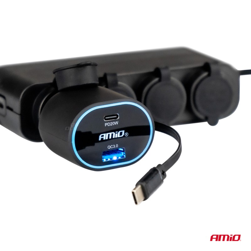 ΦΟΡΤΙΣΤΗΣ ΑΝΑΠΤΗΡΑ ΜΕ 2 ΘΥΡΕΣ USB-C 20W+USB-A QUICK CHARGE 3.0 ΜΕ ΚΑΛΩΔΙΟ USB-C 30W ΜΑΥΡΟ AMIO - 1 Τεμ. - Amio - 04176/AM ΦΟΡΤΙΣΤΗΣ ΑΝΑΠΤΗΡΑ ΜΕ 2 ΘΥΡΕΣ USB-C 20W+USB-A QUICK CHARGE 3.0 ΜΕ ΚΑΛΩΔΙΟ USB-C 30W ΜΑΥΡΟ AMIO - 1 Τεμ. - Amio - 04176/AM