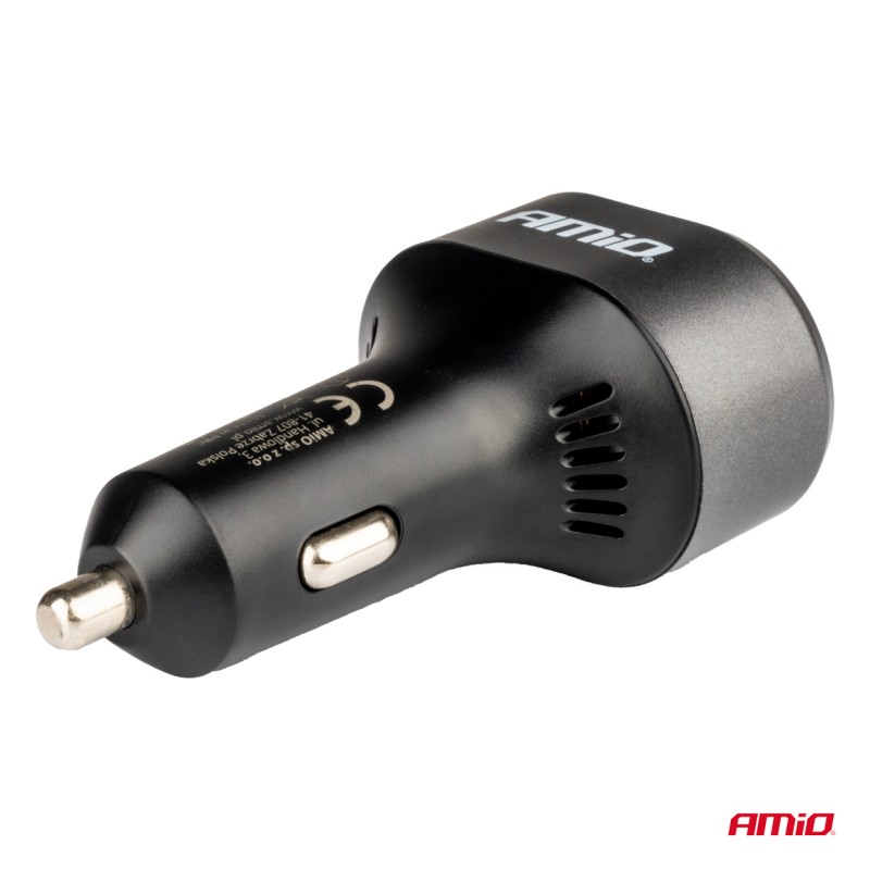 ΦΟΡΤΙΣΤΗΣ ΑΝΑΠΤΗΡΑ ΜΕ 3 ΘΥΡΕΣ 2xUSB-C 65W/20W+USB-A QUICK CHARGE 3.0 ΜΑΥΡΟ AMIO - 1 Τεμ. - Amio - 04177/AM ΦΟΡΤΙΣΤΗΣ ΑΝΑΠΤΗΡΑ ΜΕ 3 ΘΥΡΕΣ 2xUSB-C 65W/20W+USB-A QUICK CHARGE 3.0 ΜΑΥΡΟ AMIO - 1 Τεμ. - Amio - 04177/AM