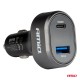 ΦΟΡΤΙΣΤΗΣ ΑΝΑΠΤΗΡΑ ΜΕ 2 ΘΥΡΕΣ USB-C+USB-A QUICK CHARGE 3.0 30W ΜΕ ΒΟΛΤΟΜΕΤΡΟ ΜΑΥΡΟ AMIO - 1 Τεμ. - Amio - 04178/AM