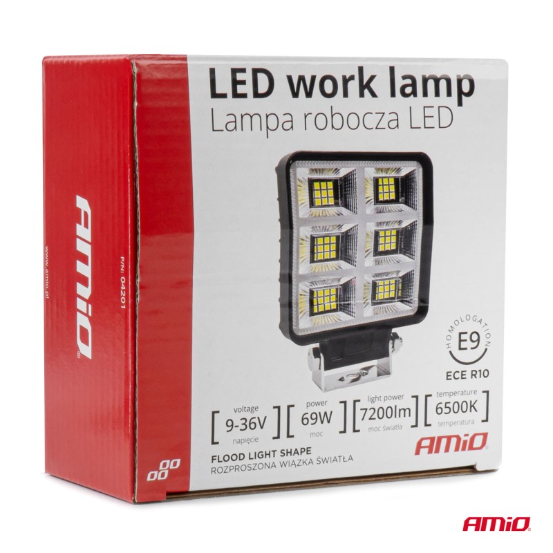 ΠΡΟΒΟΛΕΑΣ ΕΡΓΑΣΙΑΣ ΤΕΤΡΑΓΩΝΟΣ LED 69W 9-36V 7.200lm 6.500K AWL60 AMIO - 1 ΤΕΜ. - Amio - 04201/AM ΠΡΟΒΟΛΕΑΣ ΕΡΓΑΣΙΑΣ ΤΕΤΡΑΓΩΝΟΣ LED 69W 9-36V 7.200lm 6.500K AWL60 AMIO - 1 ΤΕΜ. - Amio - 04201/AM