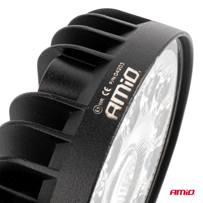 ΠΡΟΒΟΛΕΑΣ ΕΡΓΑΣΙΑΣ ΣΤΡΟΓΓΥΛΟΣ LED 96W 9-36V 9.600lm 6.500K AWL62 AMIO - 1 ΤΕΜ. - Amio - 04203/AM