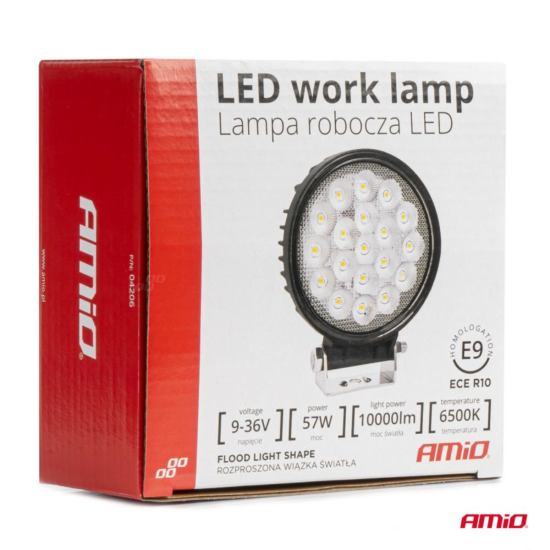 ΠΡΟΒΟΛΕΑΣ ΕΡΓΑΣΙΑΣ ΣΤΡΟΓΓΥΛΟΣ LED 57W 9-36V 10.000lm 6.500K AWL65 AMIO - 1 ΤΕΜ. - Amio - 04206/AM ΠΡΟΒΟΛΕΑΣ ΕΡΓΑΣΙΑΣ ΣΤΡΟΓΓΥΛΟΣ LED 57W 9-36V 10.000lm 6.500K AWL65 AMIO - 1 ΤΕΜ. - Amio - 04206/AM