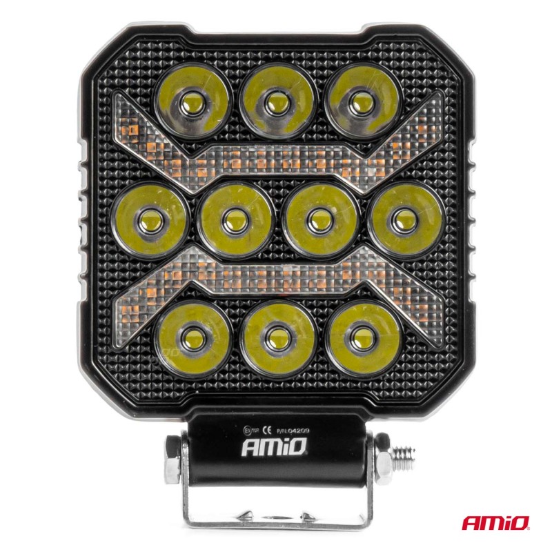 ΠΡΟΒΟΛΕΑΣ ΕΡΓΑΣΙΑΣ ΤΕΤΡΑΓΩΝΟΣ LED 54W 9-36V 10.000lm 6.500K 110x110x38mm AWL68 AMIO - 1 ΤΕΜ. - Amio - 04209/AM