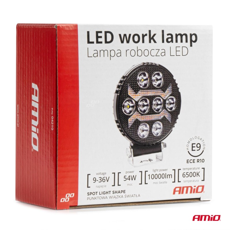ΠΡΟΒΟΛΕΑΣ ΕΡΓΑΣΙΑΣ ΣΤΡΟΓΓΥΛΟΣ LED 54W 9-36V 10.000lm 6.500K AWL69 AMIO - 1 ΤΕΜ. - Amio - 04210/AM ΠΡΟΒΟΛΕΑΣ ΕΡΓΑΣΙΑΣ ΣΤΡΟΓΓΥΛΟΣ LED 54W 9-36V 10.000lm 6.500K AWL69 AMIO - 1 ΤΕΜ. - Amio - 04210/AM
