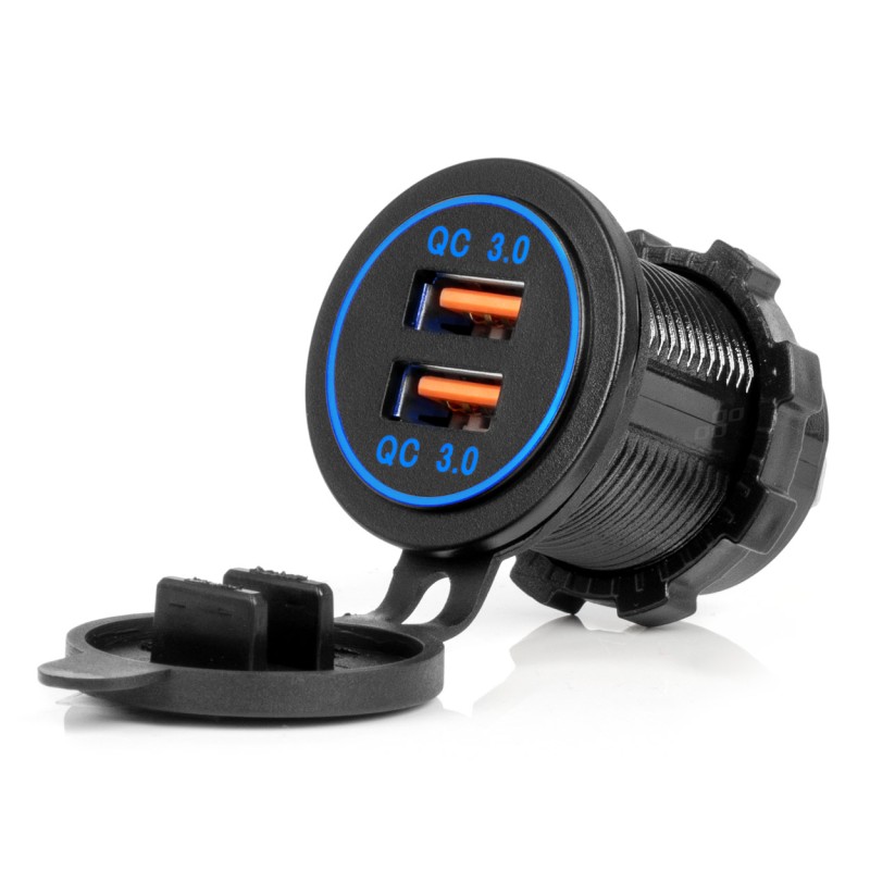 ΠΡΙΖΑ ΜΕ 2 ΘΥΡΕΣ USB ΚΑΙ ΚΑΠΑΚΙ 12/24V QUICK CHARGE 3.0 ΑΔΙΑΒΡΟΧΗ ΜΕ ΜΠΛΕ LED ΦΩΣ ΜΑΥΡΗ AMIO - 1 ΤΕΜ. - Amio - 04218/AM ΠΡΙΖΑ ΜΕ 2 ΘΥΡΕΣ USB ΚΑΙ ΚΑΠΑΚΙ 12/24V QUICK CHARGE 3.0 ΑΔΙΑΒΡΟΧΗ ΜΕ ΜΠΛΕ LED ΦΩΣ ΜΑΥΡΗ AMIO - 1 ΤΕΜ. - Amio - 04218/AM