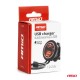 ΠΡΙΖΑ ΜΕ 2 ΘΥΡΕΣ USB ΚΑΙ ΚΑΠΑΚΙ 12/24V QUICK CHARGE 3.0 ΑΔΙΑΒΡΟΧΗ ΜΕ ΚΟΚΚΙΝΟ LED ΦΩΣ ΜΑΥΡΗ ΑΜΙΟ - 1 τεμ. - Amio - 04221/AM