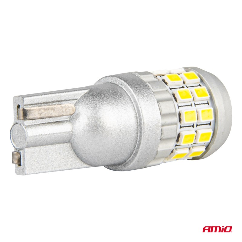 ΛΑΜΠΑΚΙΑ T10 W5W 12V/24V LED CAN-BUS 30xSMD 2016 ΛΕΥΚΟ 5500K ΑΜΙΟ - 2 ΤΕΜ. - Amio - 04233/AM