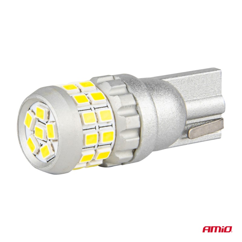 ΛΑΜΠΑΚΙΑ T10 W5W 12V/24V LED CAN-BUS 30xSMD 2016 ΛΕΥΚΟ 5500K ΑΜΙΟ - 2 ΤΕΜ. - Amio - 04233/AM