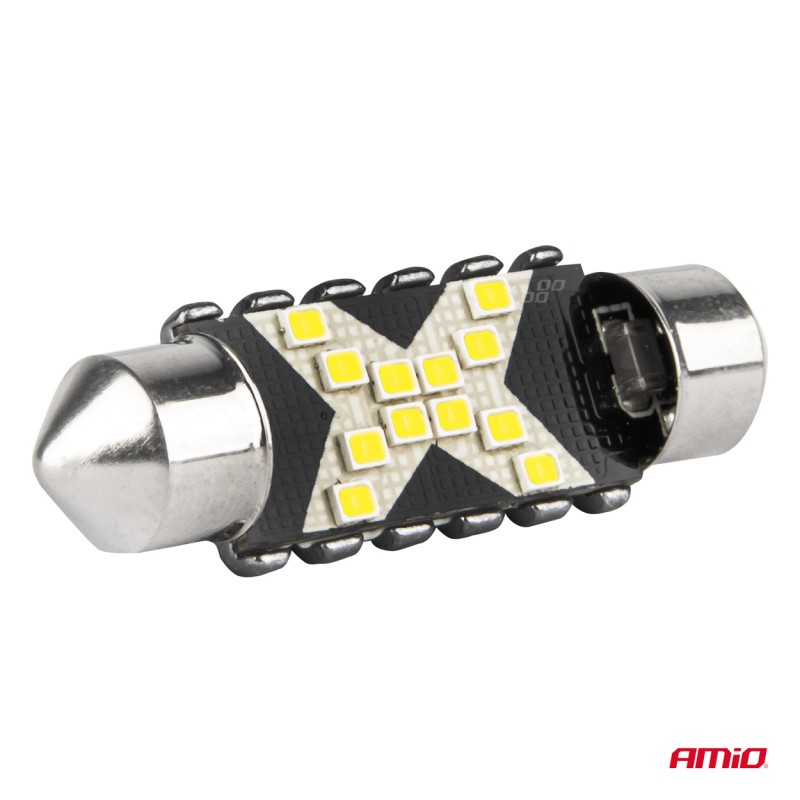 ΛΑΜΠΑΚΙΑ ΠΛΑΦΟΝΙΕΡΑΣ 36mm 12/24V C5W 5500K 12xSMD 2016 CAN-BUS FESTOON (ΛΕΥΚΟ) ΑΜΙΟ - 2 ΤΕΜ. - Amio - 04236/AM ΛΑΜΠΑΚΙΑ ΠΛΑΦΟΝΙΕΡΑΣ 36mm 12/24V C5W 5500K 12xSMD 2016 CAN-BUS FESTOON (ΛΕΥΚΟ) ΑΜΙΟ - 2 ΤΕΜ. - Amio - 04236/AM