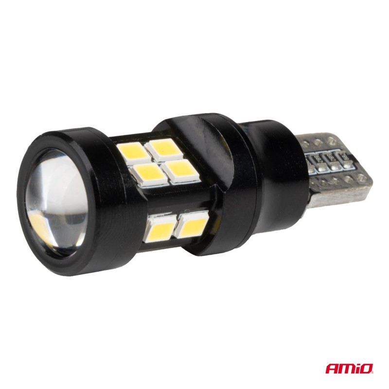ΛΑΜΠΑΚΙΑ LED T15 W16W 12V/24V LED CAN-BUS 15xSMD 2835 ΛΕΥΚΟ ΦΩΣ 5.500K (ΣΕ ΧΡΩΜΑ ΜΑΥΡΟ) AMIO - 2 ΤΕΜ. - Amio - 04245/AM