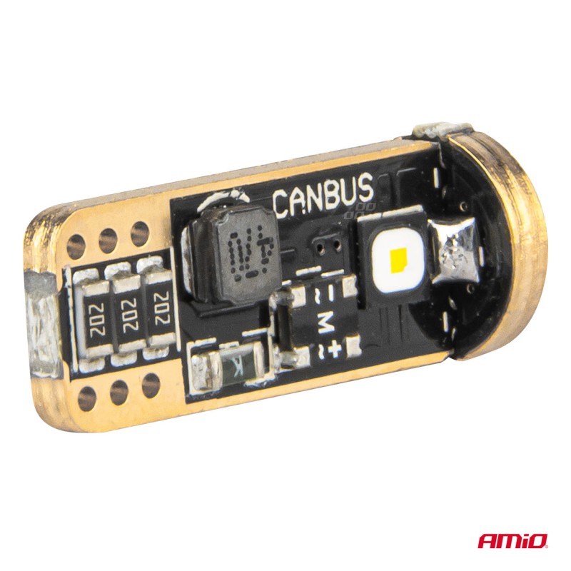 ΛΑΜΠΑΚΙΑ T10 W5W 12V/24V LED CAN-BUS 3xSMD 3838 ΛΕΥΚΟ 5500K ΑΜΙΟ - 2 ΤΕΜ. - Amio - 04246/AM ΛΑΜΠΑΚΙΑ T10 W5W 12V/24V LED CAN-BUS 3xSMD 3838 ΛΕΥΚΟ 5500K ΑΜΙΟ - 2 ΤΕΜ. - Amio - 04246/AM
