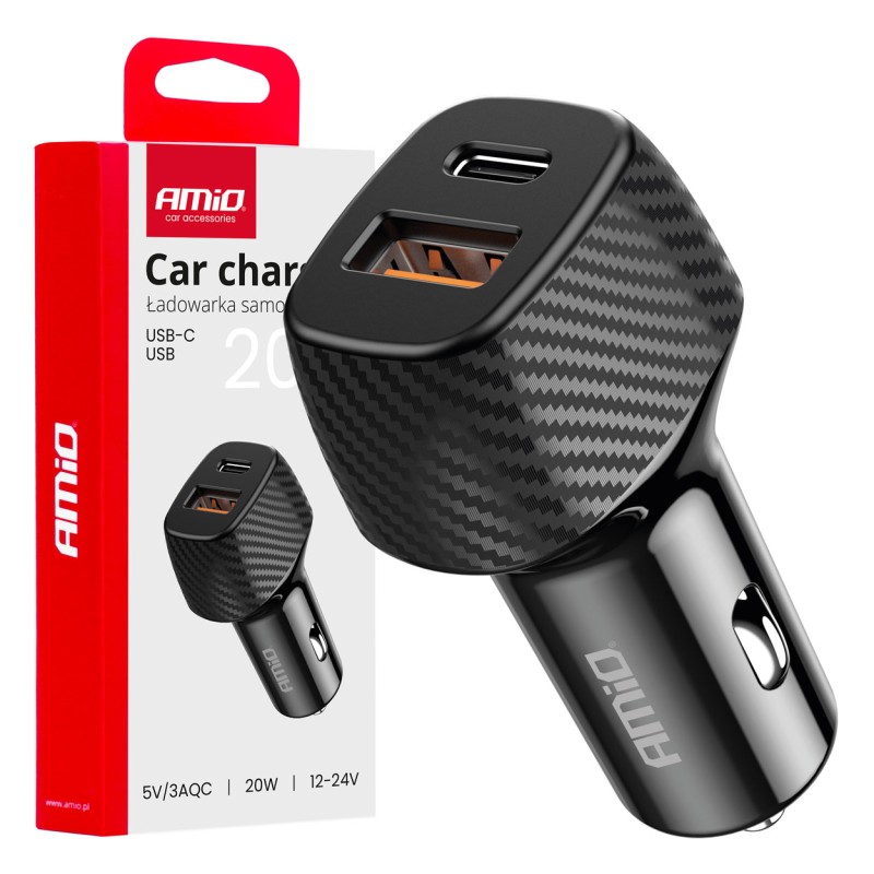 ΦΟΡΤΙΣΤΗΣ ΑΝΑΠΤΗΡΑ ΜΕ 2 ΘΥΡΕΣ USB-A QUICK CHARGE+USB-C 20W ΜΑΥΡΟ AMIO - 1 Τεμ. - Amio - 04282/AM ΦΟΡΤΙΣΤΗΣ ΑΝΑΠΤΗΡΑ ΜΕ 2 ΘΥΡΕΣ USB-A QUICK CHARGE+USB-C 20W ΜΑΥΡΟ AMIO - 1 Τεμ. - Amio - 04282/AM