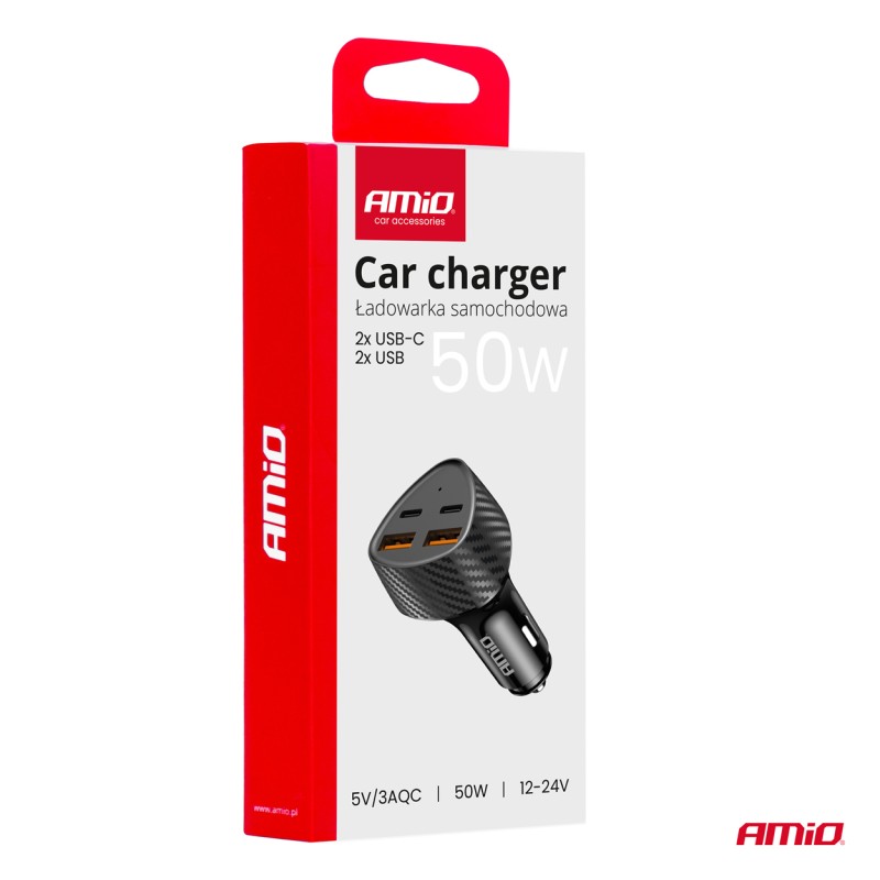 ΦΟΡΤΙΣΤΗΣ ΑΝΑΠΤΗΡΑ ΜΕ 4 ΘΥΡΕΣ 2xUSB-A+2xUSB-C 50W ΜΑΥΡΟ AMIO - 1 Τεμ. - Amio - 04284/AM ΦΟΡΤΙΣΤΗΣ ΑΝΑΠΤΗΡΑ ΜΕ 4 ΘΥΡΕΣ 2xUSB-A+2xUSB-C 50W ΜΑΥΡΟ AMIO - 1 Τεμ. - Amio - 04284/AM