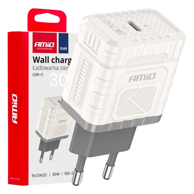 ΦΟΡΤΙΣΤΗΣ ΜΕ ΟΙΚΙΑΚΗ ΠΡΙΖΑ ΜΕ 1 ΘΥΡΑ USB-C 30W 100-240V ΛΕΥΚΟ AMIO - 1 Τεμ. - Amio - 04285/AM ΦΟΡΤΙΣΤΗΣ ΜΕ ΟΙΚΙΑΚΗ ΠΡΙΖΑ ΜΕ 1 ΘΥΡΑ USB-C 30W 100-240V ΛΕΥΚΟ AMIO - 1 Τεμ. - Amio - 04285/AM