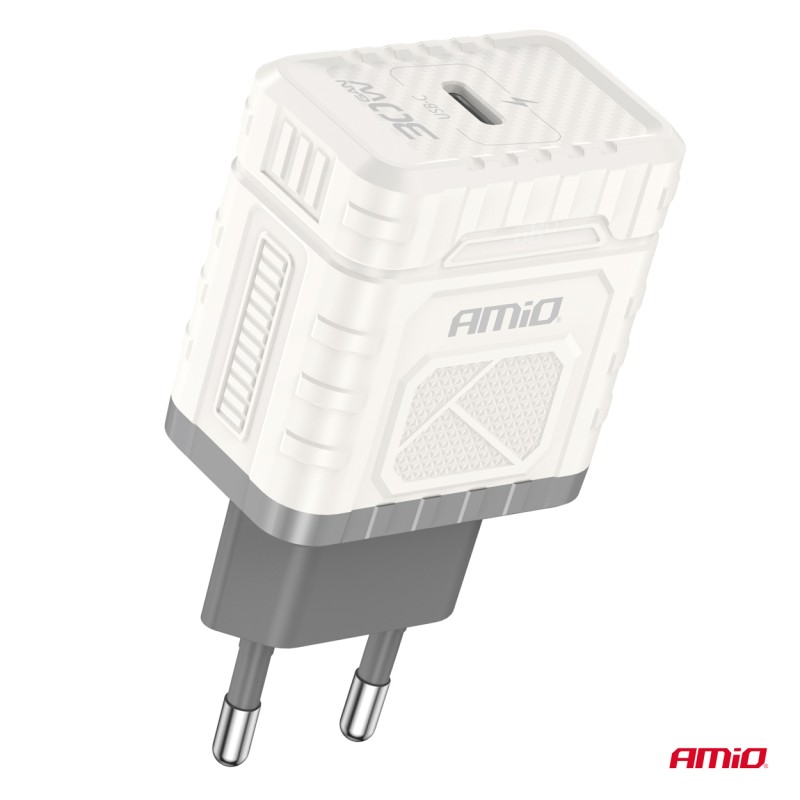 ΦΟΡΤΙΣΤΗΣ ΜΕ ΟΙΚΙΑΚΗ ΠΡΙΖΑ ΜΕ 1 ΘΥΡΑ USB-C 30W 100-240V ΛΕΥΚΟ AMIO - 1 Τεμ. - Amio - 04285/AM ΦΟΡΤΙΣΤΗΣ ΜΕ ΟΙΚΙΑΚΗ ΠΡΙΖΑ ΜΕ 1 ΘΥΡΑ USB-C 30W 100-240V ΛΕΥΚΟ AMIO - 1 Τεμ. - Amio - 04285/AM
