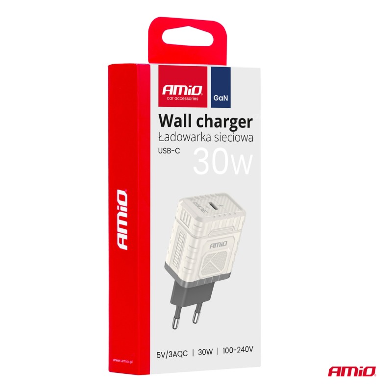 ΦΟΡΤΙΣΤΗΣ ΜΕ ΟΙΚΙΑΚΗ ΠΡΙΖΑ ΜΕ 1 ΘΥΡΑ USB-C 30W 100-240V ΛΕΥΚΟ AMIO - 1 Τεμ. - Amio - 04285/AM ΦΟΡΤΙΣΤΗΣ ΜΕ ΟΙΚΙΑΚΗ ΠΡΙΖΑ ΜΕ 1 ΘΥΡΑ USB-C 30W 100-240V ΛΕΥΚΟ AMIO - 1 Τεμ. - Amio - 04285/AM