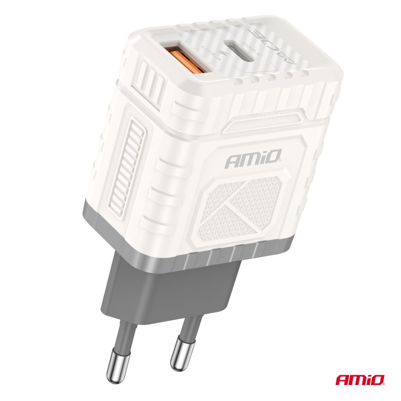 ΦΟΡΤΙΣΤΗΣ ΜΕ ΟΙΚΙΑΚΗ ΠΡΙΖΑ ΜΕ 2 ΘΥΡΕΣ USB-A+USB-C 30W 100-240V ΛΕΥΚΟ AMIO - 1 Τεμ. - Amio - 04286/AM ΦΟΡΤΙΣΤΗΣ ΜΕ ΟΙΚΙΑΚΗ ΠΡΙΖΑ ΜΕ 2 ΘΥΡΕΣ USB-A+USB-C 30W 100-240V ΛΕΥΚΟ AMIO - 1 Τεμ. - Amio - 04286/AM