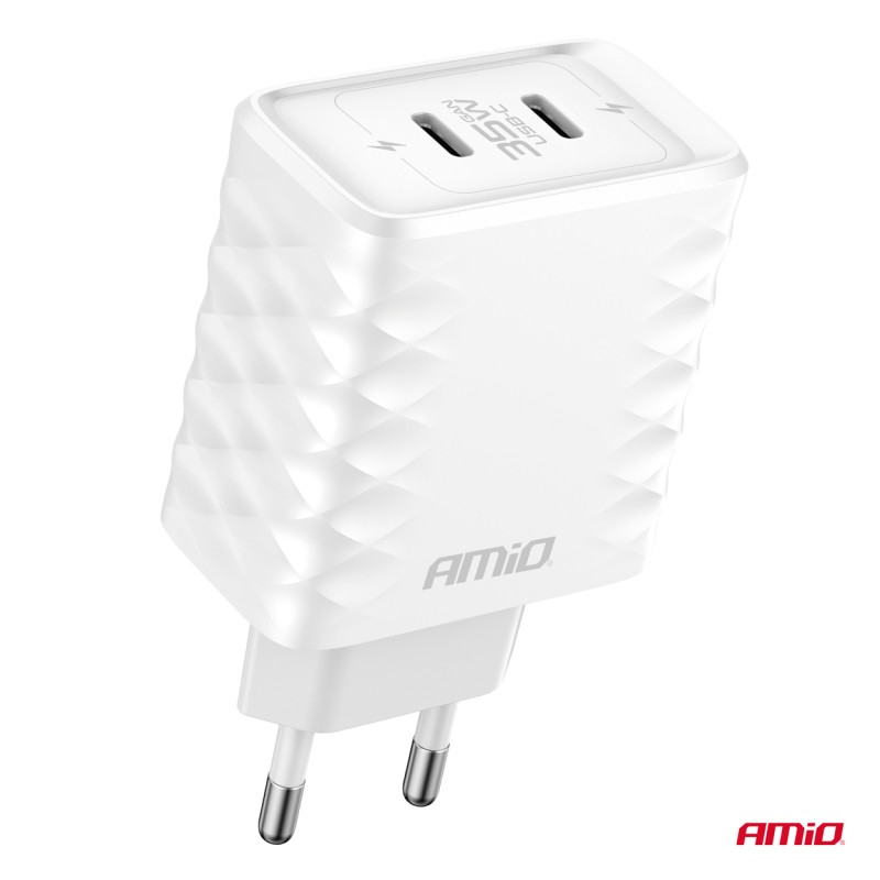 ΦΟΡΤΙΣΤΗΣ ΜΕ ΟΙΚΙΑΚΗ ΠΡΙΖΑ ΜΕ 2 ΘΥΡΕΣ 2xUSB-C 35W 100-240V ΛΕΥΚΟ AMIO - 1 Τεμ. - Amio - 04288/AM ΦΟΡΤΙΣΤΗΣ ΜΕ ΟΙΚΙΑΚΗ ΠΡΙΖΑ ΜΕ 2 ΘΥΡΕΣ 2xUSB-C 35W 100-240V ΛΕΥΚΟ AMIO - 1 Τεμ. - Amio - 04288/AM