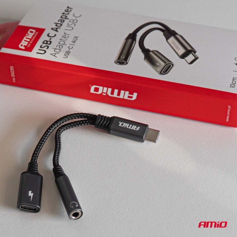 ΚΑΛΩΔΙΟ ΦΟΡΤΙΣΗΣ USB ΑΠΟ USB-C ΣΕ USB-C & ΑΝΤΑΠΤΟΡΑΣ ΑΚΟΥΣΤΙΚΩΝ MINI JACK 3.5mm ΘΗΛΥΚΟ 10cm AMIO - 1 Τεμ. - Amio - 04295/AM ΚΑΛΩΔΙΟ ΦΟΡΤΙΣΗΣ USB ΑΠΟ USB-C ΣΕ USB-C & ΑΝΤΑΠΤΟΡΑΣ ΑΚΟΥΣΤΙΚΩΝ MINI JACK 3.5mm ΘΗΛΥΚΟ 10cm AMIO - 1 Τεμ. - Amio - 04295/AM