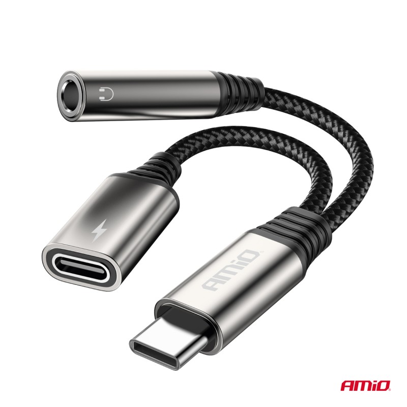 ΚΑΛΩΔΙΟ ΦΟΡΤΙΣΗΣ USB ΑΠΟ USB-C ΣΕ USB-C & ΑΝΤΑΠΤΟΡΑΣ ΑΚΟΥΣΤΙΚΩΝ MINI JACK 3.5mm ΘΗΛΥΚΟ 10cm AMIO - 1 Τεμ. - Amio - 04295/AM ΚΑΛΩΔΙΟ ΦΟΡΤΙΣΗΣ USB ΑΠΟ USB-C ΣΕ USB-C & ΑΝΤΑΠΤΟΡΑΣ ΑΚΟΥΣΤΙΚΩΝ MINI JACK 3.5mm ΘΗΛΥΚΟ 10cm AMIO - 1 Τεμ. - Amio - 04295/AM
