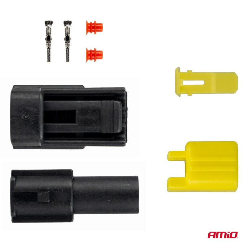 ΦΙΣΑ ΣΥΝΔΕΣΗΣ ΜΕ ΥΠΟΔΟΧΗ 1 PIN Φ2,2mm ΑΔΙΑΒΡΟΧΗ AMIO - 1 τεμ. - Amio - 04345/AM