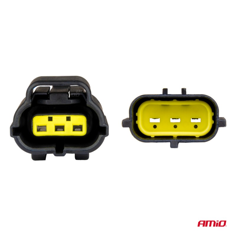 ΦΙΣΑ ΣΥΝΔΕΣΗΣ ΜΕ ΥΠΟΔΟΧΗ 3 PIN Φ2,2mm ΑΔΙΑΒΡΟΧΗ AMIO - 1 τεμ. - Amio - 04347/AM