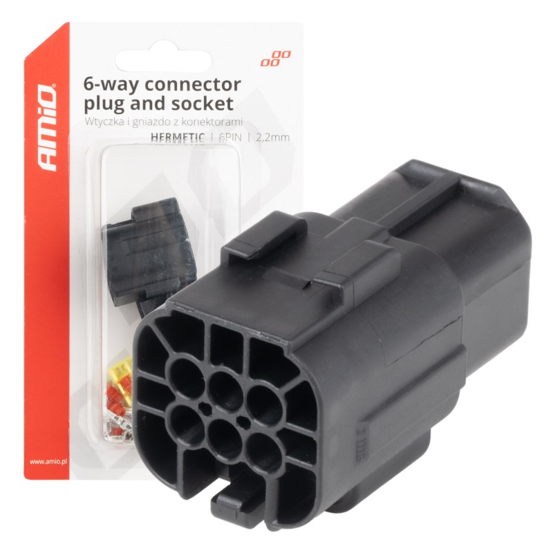 ΦΙΣΑ ΣΥΝΔΕΣΗΣ ΜΕ ΥΠΟΔΟΧΗ 6 PIN Φ2,2mm ΑΔΙΑΒΡΟΧΗ AMIO - 1 τεμ. - Amio - 04349/AM ΦΙΣΑ ΣΥΝΔΕΣΗΣ ΜΕ ΥΠΟΔΟΧΗ 6 PIN Φ2,2mm ΑΔΙΑΒΡΟΧΗ AMIO - 1 τεμ. - Amio - 04349/AM
