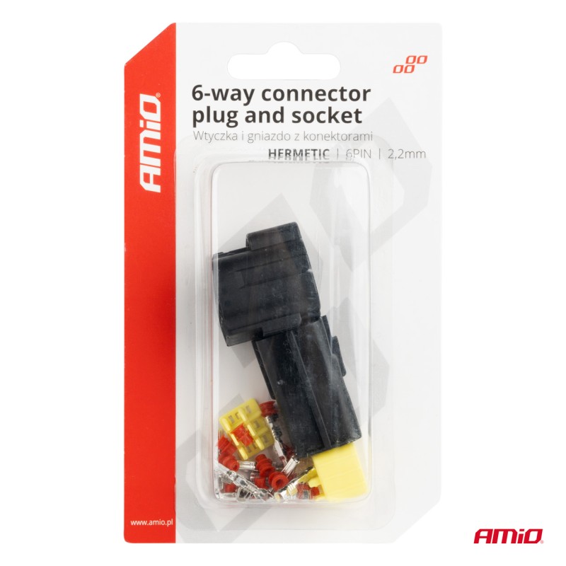 ΦΙΣΑ ΣΥΝΔΕΣΗΣ ΜΕ ΥΠΟΔΟΧΗ 6 PIN Φ2,2mm ΑΔΙΑΒΡΟΧΗ AMIO - 1 τεμ. - Amio - 04349/AM ΦΙΣΑ ΣΥΝΔΕΣΗΣ ΜΕ ΥΠΟΔΟΧΗ 6 PIN Φ2,2mm ΑΔΙΑΒΡΟΧΗ AMIO - 1 τεμ. - Amio - 04349/AM