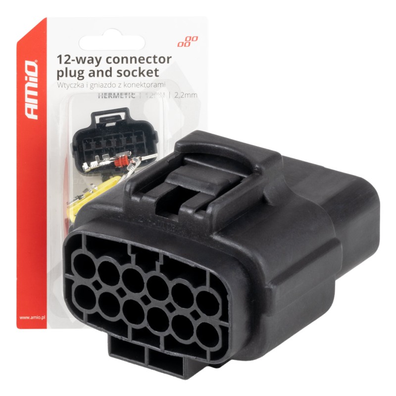 ΦΙΣΑ ΣΥΝΔΕΣΗΣ ΜΕ ΥΠΟΔΟΧΗ 12 PIN Φ2,2mm ΑΔΙΑΒΡΟΧΗ AMIO - 1 τεμ. - Amio - 04352/AM ΦΙΣΑ ΣΥΝΔΕΣΗΣ ΜΕ ΥΠΟΔΟΧΗ 12 PIN Φ2,2mm ΑΔΙΑΒΡΟΧΗ AMIO - 1 τεμ. - Amio - 04352/AM