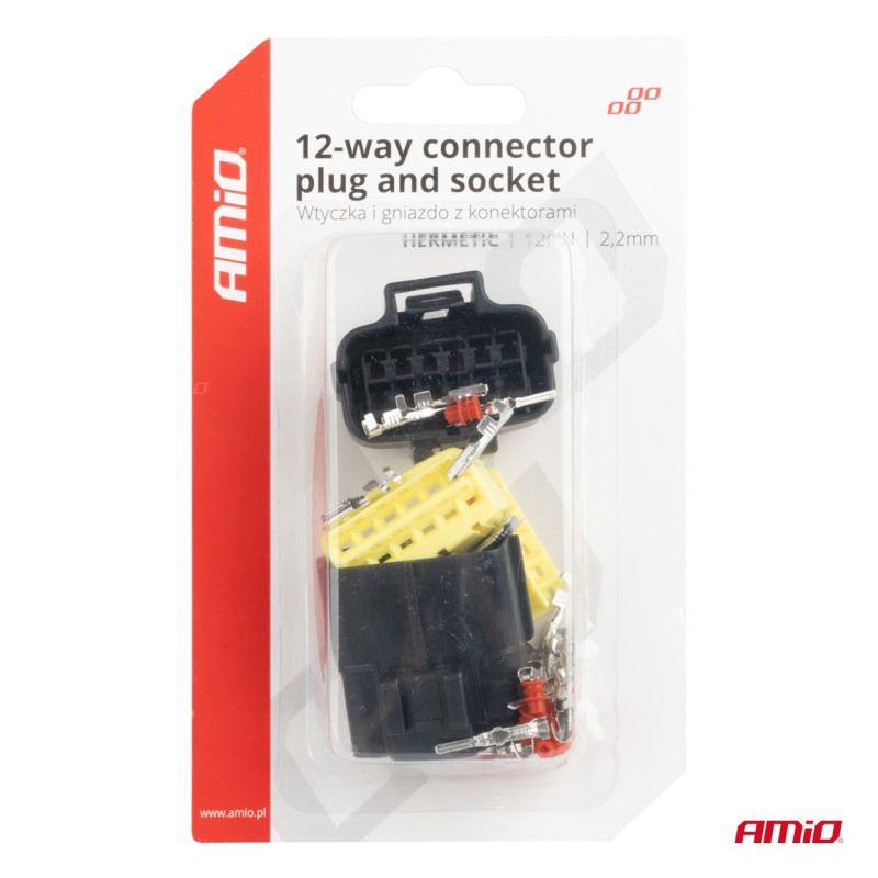 ΦΙΣΑ ΣΥΝΔΕΣΗΣ ΜΕ ΥΠΟΔΟΧΗ 12 PIN Φ2,2mm ΑΔΙΑΒΡΟΧΗ AMIO - 1 τεμ. - Amio - 04352/AM ΦΙΣΑ ΣΥΝΔΕΣΗΣ ΜΕ ΥΠΟΔΟΧΗ 12 PIN Φ2,2mm ΑΔΙΑΒΡΟΧΗ AMIO - 1 τεμ. - Amio - 04352/AM