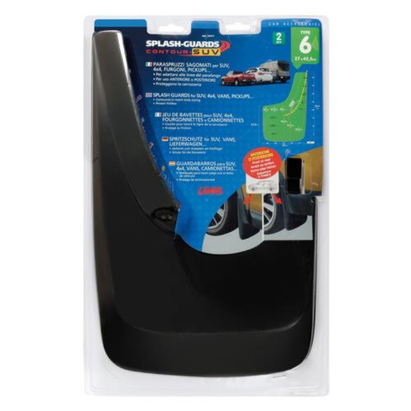ΛΑΣΠΩΤΗΡΕΣ SPLASH-GUARDS CONTOUR SUV 27x42,5cm TYPE-6 2ΤΕΜ. - Lampa - L1251.1 ΛΑΣΠΩΤΗΡΕΣ SPLASH-GUARDS CONTOUR SUV 27x42,5cm TYPE-6 2ΤΕΜ. - Lampa - L1251.1