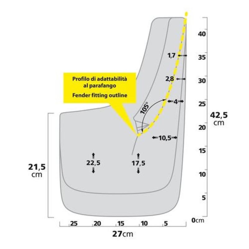 ΛΑΣΠΩΤΗΡΕΣ SPLASH-GUARDS CONTOUR SUV 27x42,5cm TYPE-6 2ΤΕΜ. - Lampa - L1251.1 ΛΑΣΠΩΤΗΡΕΣ SPLASH-GUARDS CONTOUR SUV 27x42,5cm TYPE-6 2ΤΕΜ. - Lampa - L1251.1