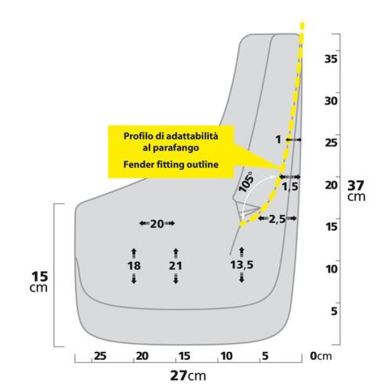 ΛΑΣΠΩΤΗΡΕΣ SPLASH-GUARDS CONTOUR SUV 27x37cm TYPE-8 2ΤΕΜ. - Lampa - L1251.3 ΛΑΣΠΩΤΗΡΕΣ SPLASH-GUARDS CONTOUR SUV 27x37cm TYPE-8 2ΤΕΜ. - Lampa - L1251.3