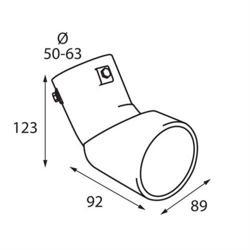 ΑΚΡΟ ΕΞΑΤΜΙΣΗΣ TS-45 50-63mm - ΛΟΞΟ 90 ΜΟΙΡΕΣ - Lampa - L6009.6 ΑΚΡΟ ΕΞΑΤΜΙΣΗΣ TS-45 50-63mm - ΛΟΞΟ 90 ΜΟΙΡΕΣ - Lampa - L6009.6