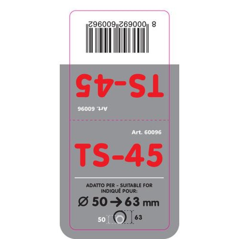 ΑΚΡΟ ΕΞΑΤΜΙΣΗΣ TS-45 50-63mm - ΛΟΞΟ 90 ΜΟΙΡΕΣ - Lampa - L6009.6 ΑΚΡΟ ΕΞΑΤΜΙΣΗΣ TS-45 50-63mm - ΛΟΞΟ 90 ΜΟΙΡΕΣ - Lampa - L6009.6