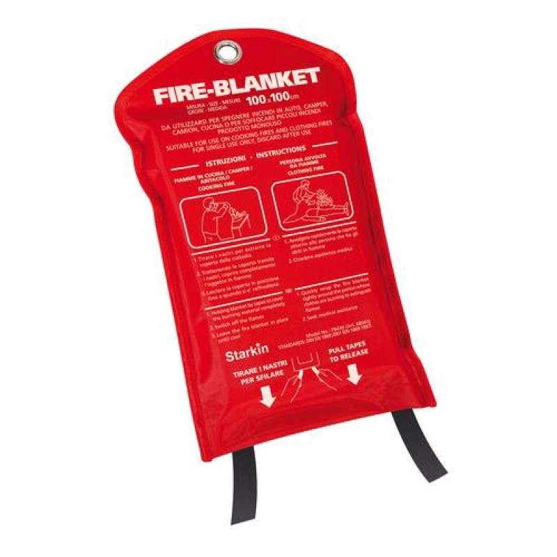 ΚΟΥΒΕΡΤΑ ΔΙΑΣΩΣΗΣ FIRE-BLANKET ΑΠΟ ΦΩΤΙΑ/ΠΥΡΚΑΓΙΑ ΓΙΑ ΜΙΑ ΧΡΗΣΗ (100 X 100 cm) - 1 ΤΕΜ. - Lampa - L6806.5