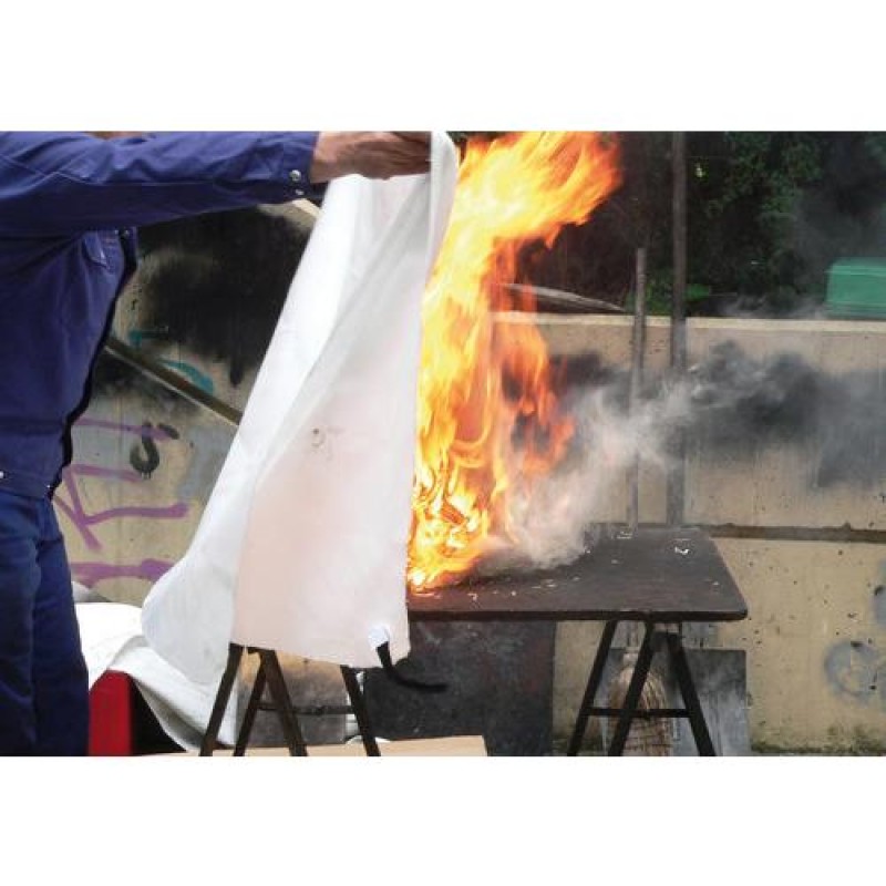 ΚΟΥΒΕΡΤΑ ΔΙΑΣΩΣΗΣ FIRE-BLANKET ΑΠΟ ΦΩΤΙΑ/ΠΥΡΚΑΓΙΑ ΓΙΑ ΜΙΑ ΧΡΗΣΗ (100 X 100 cm) - 1 ΤΕΜ. - Lampa - L6806.5
