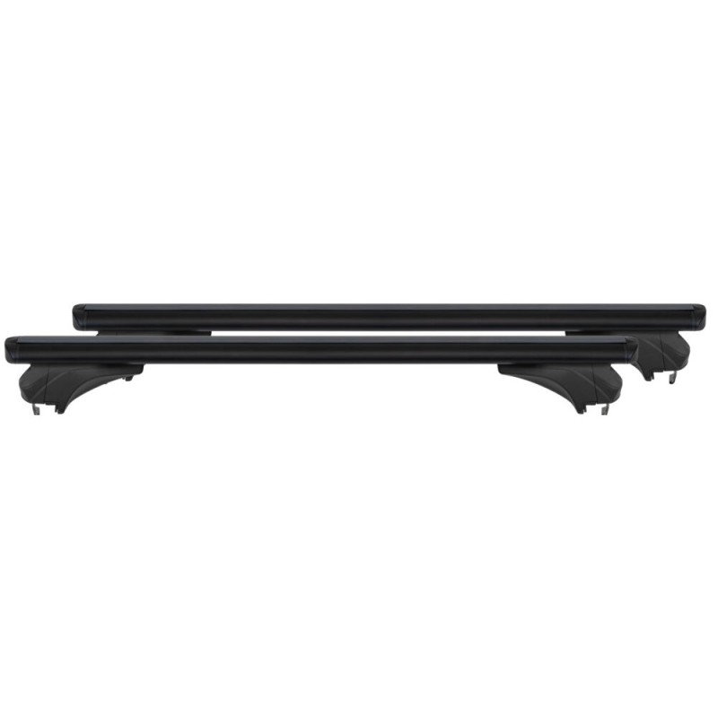 ΜΠΑΡΕΣ ΑΛΟΥΜΙΝΙΟΥ SONIC BLACK 120cm ΣΕ ΜΑΥΡΟ ΧΡΩΜΑ ΓΙΑ ΟΡΟΦΗ ΜΕ FLUSH ΚΑΙ RAISED RAILS MENABO - 2 ΤΕΜ. - MENABO - 14680/MB