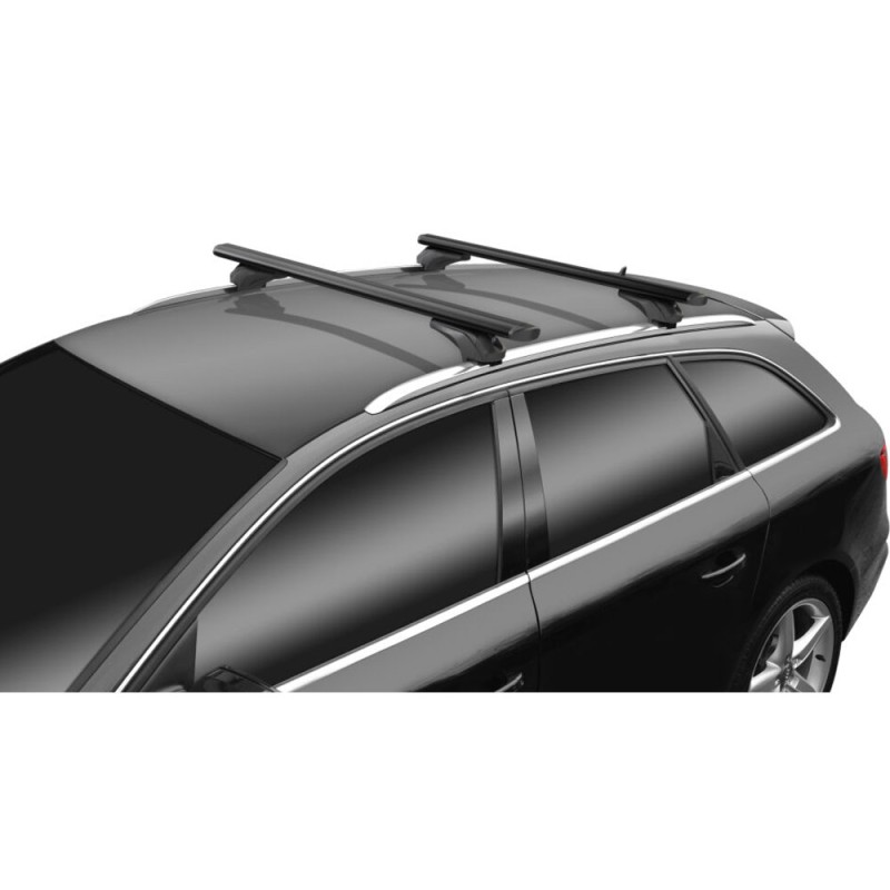 ΜΠΑΡΕΣ ΑΛΟΥΜΙΝΙΟΥ SONIC BLACK 120cm ΣΕ ΜΑΥΡΟ ΧΡΩΜΑ ΓΙΑ ΟΡΟΦΗ ΜΕ FLUSH ΚΑΙ RAISED RAILS MENABO - 2 ΤΕΜ. - MENABO - 14680/MB