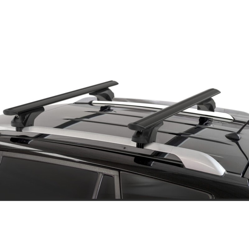 ΜΠΑΡΕΣ ΑΛΟΥΜΙΝΙΟΥ SONIC BLACK 120cm ΣΕ ΜΑΥΡΟ ΧΡΩΜΑ ΓΙΑ ΟΡΟΦΗ ΜΕ FLUSH ΚΑΙ RAISED RAILS MENABO - 2 ΤΕΜ. - MENABO - 14680/MB