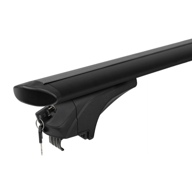 ΜΠΑΡΕΣ ΑΛΟΥΜΙΝΙΟΥ SONIC BLACK 120cm ΣΕ ΜΑΥΡΟ ΧΡΩΜΑ ΓΙΑ ΟΡΟΦΗ ΜΕ FLUSH ΚΑΙ RAISED RAILS MENABO - 2 ΤΕΜ. - MENABO - 14680/MB