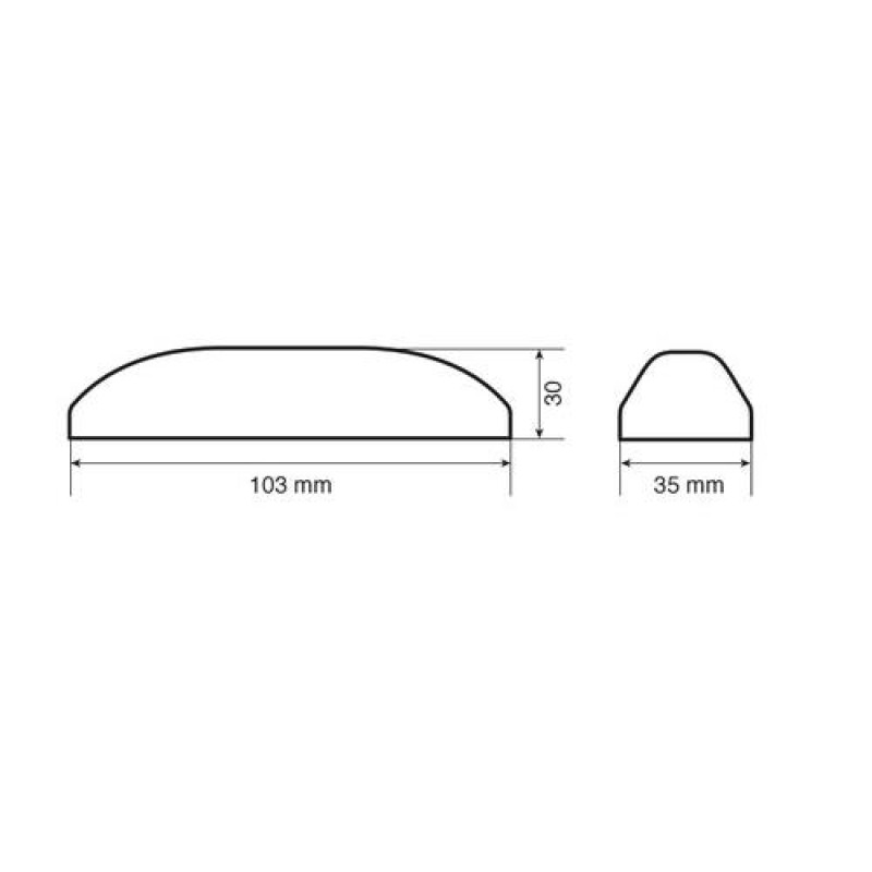 Φως Φορτηγού 24V 3LED Πορτοκαλί 103x35mm - Lampa - L9887.6 Φως Φορτηγού 24V 3LED Πορτοκαλί 103x35mm - Lampa - L9887.6