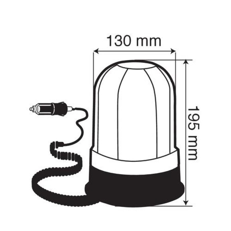 Φάρος RH-2 12V/24V Μαγνητικός με φις αναπτήρα Πορτοκαλί 130x195mm - Lampa - L7300.1 Φάρος RH-2 12V/24V Μαγνητικός με φις αναπτήρα Πορτοκαλί 130x195mm - Lampa - L7300.1