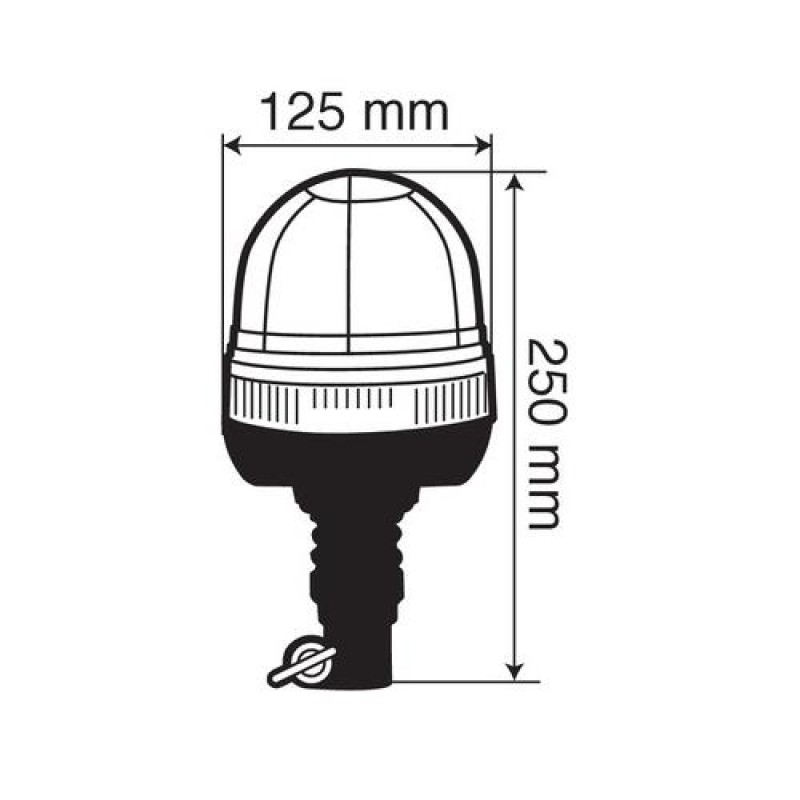 Φάρος βιδωτός Ελαστικός RL-3 12V/24V με DIN 125x250mm - Lampa - L7300.7 Φάρος βιδωτός Ελαστικός RL-3 12V/24V με DIN 125x250mm - Lampa - L7300.7